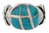 Southwest Turquoise Inlay And Sterling Silver Ring Size 6-1/4 TX39912
